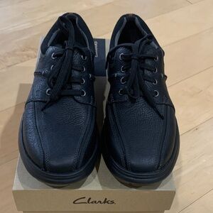 Clarks Black Men’s Lace-Up Leather
 Cotrell style Size 10 New in Box